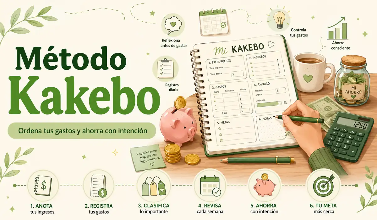 Método Kakebo para ahorrar dinero y registrar gastos mensuales